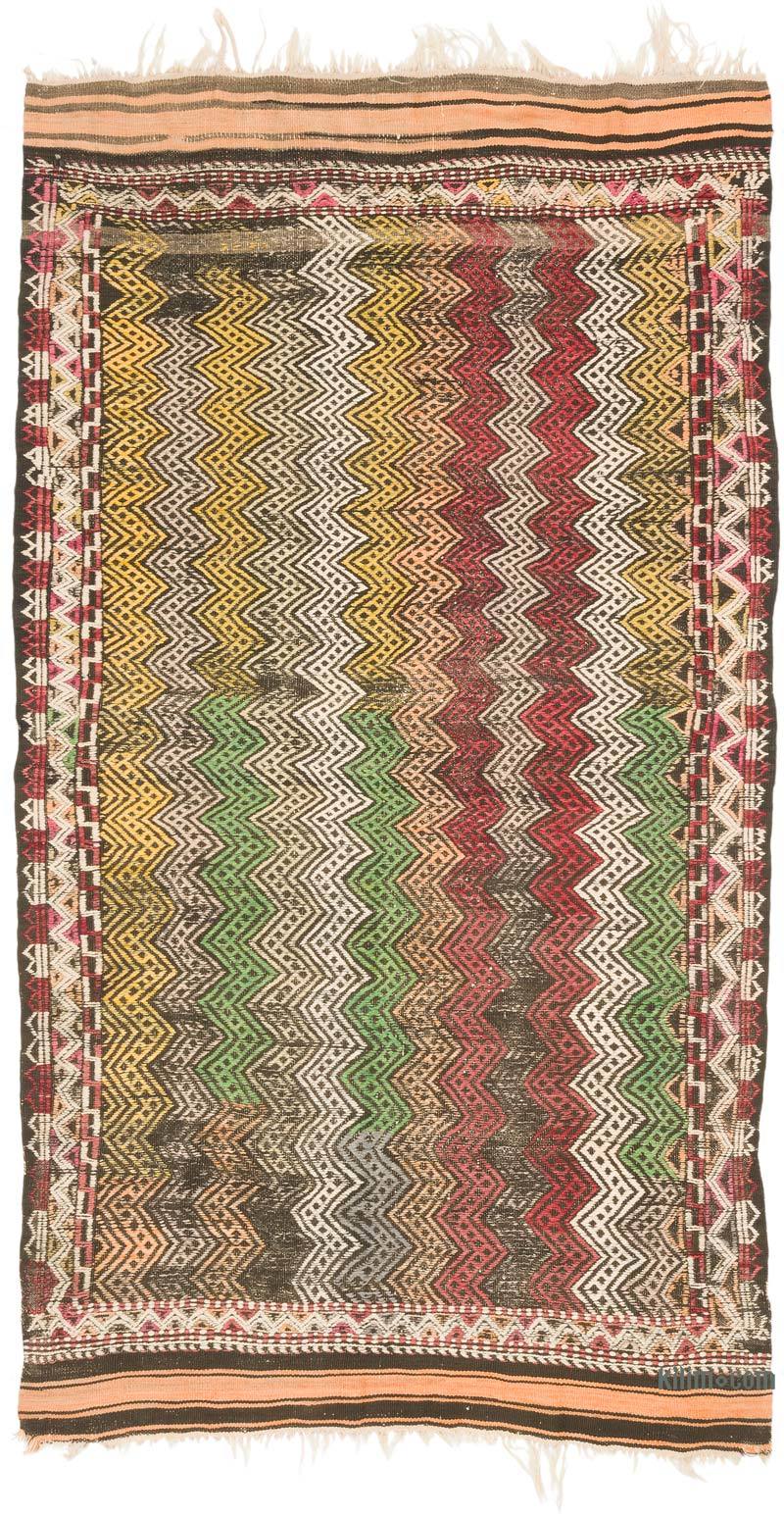 Vintage Anatolian Jijim Rug - 4'  x 7' 3" (48" x 87") - K0069708