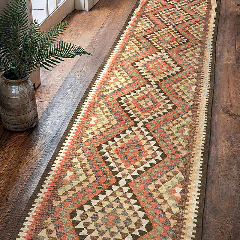 Alfombra Kilim Tribal Vintage - 94 cm x 360 cm - K0069719