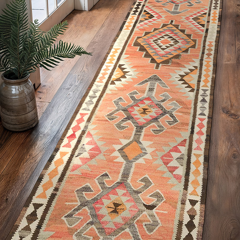 Vintage Anadolu Kilim Yolluk - 96 cm x 358 cm - K0069720