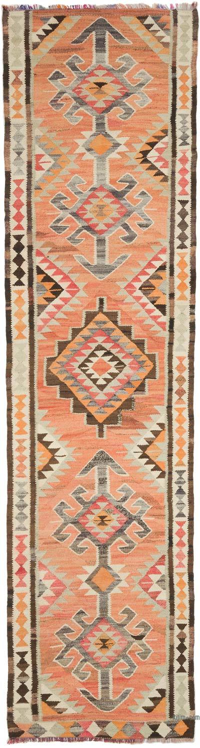 Vintage Tribal Kilim Runner - 3' 2" x 11' 9" (38" x 141")