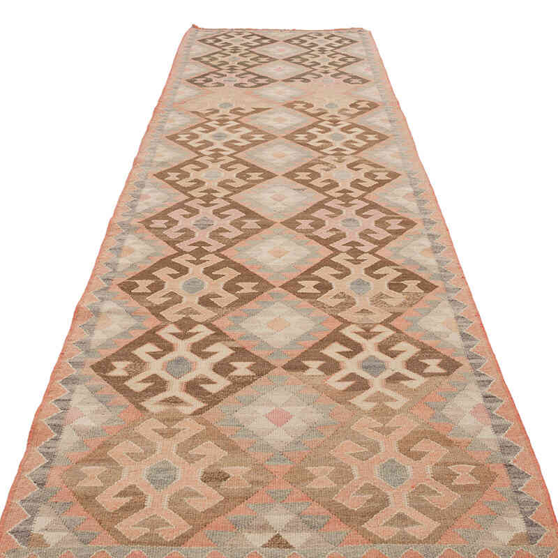 Vintage Tribal Kilim Runner - 3' 3" x 11' 7" (39" x 139") - K0069723