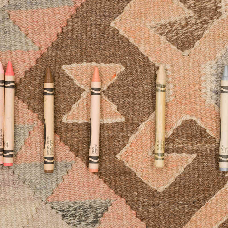 Vintage Tribal Kilim Runner - 3' 3" x 11' 7" (39" x 139") - K0069723