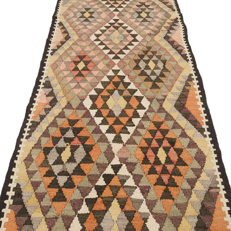 Vintage Tribal Kilim Runner - 3'  x 11' 8" (36" x 140") - K0069728