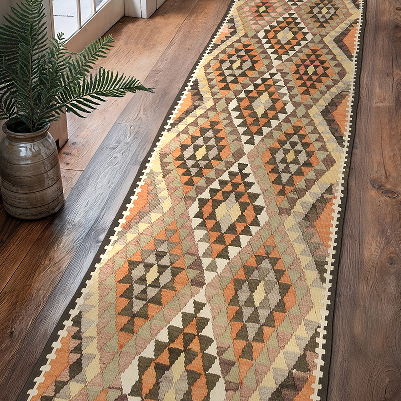 Vintage Tribal Kilim Runner - 3'  x 11' 8" (36" x 140") - K0069728