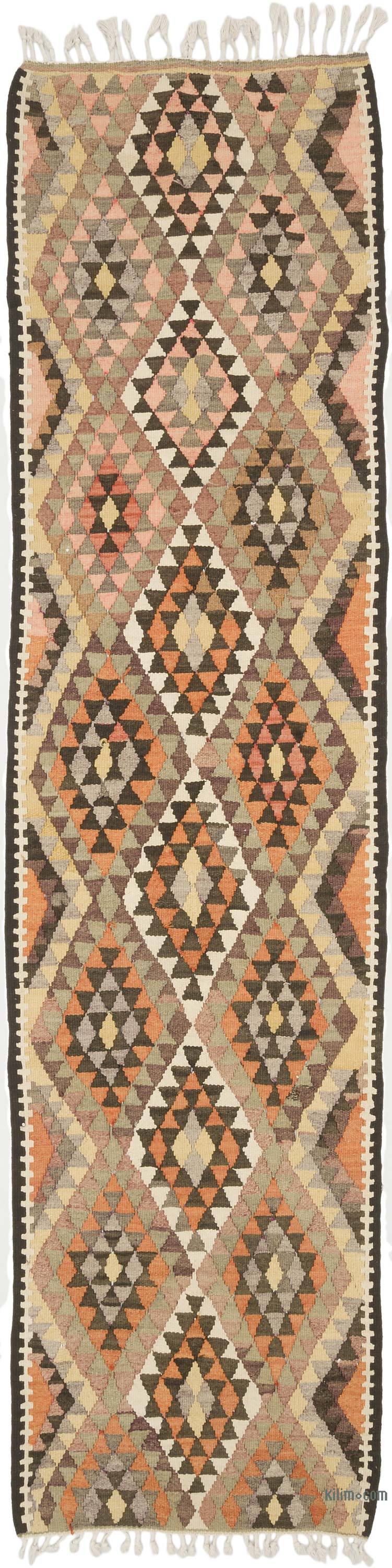 Vintage Tribal Kilim Runner - 3'  x 11' 8" (36" x 140") - K0069728
