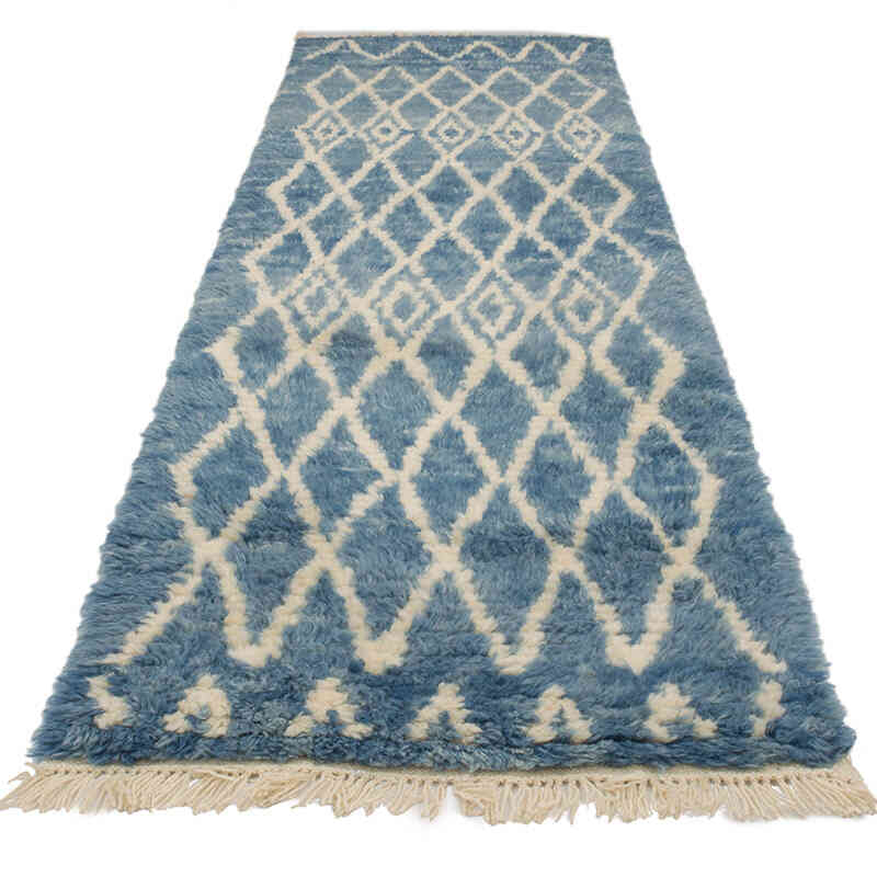 Nuevo Corredor Tulu Anudado a Mano de Estilo Marroquí - 88 cm x 275 cm - K0069750