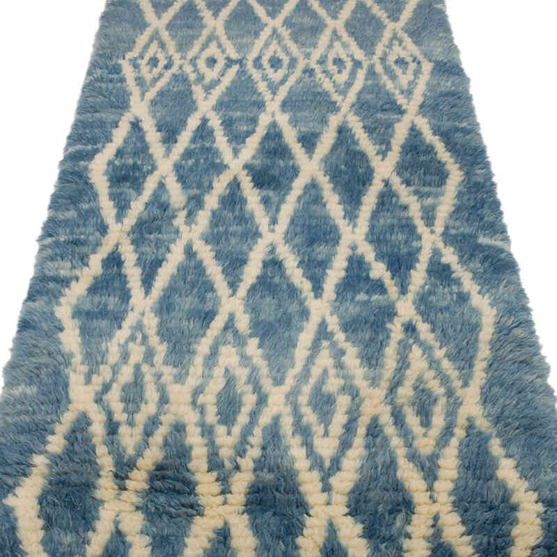 Nuevo Corredor Tulu Anudado a Mano de Estilo Marroquí - 88 cm x 275 cm - K0069750
