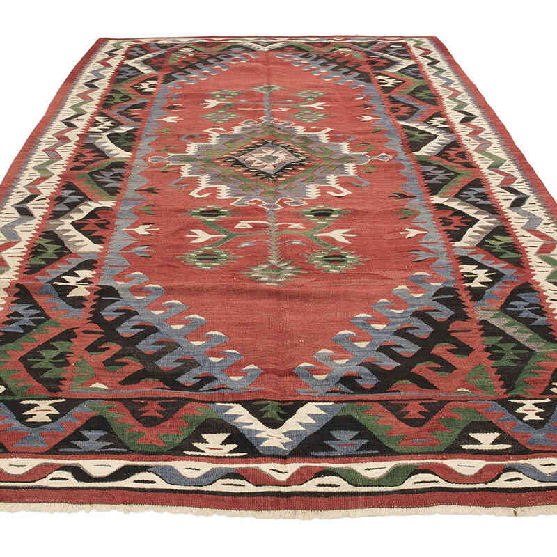 Vintage Oushak Kilim Rug - 5' 5" x 9' 7" (65" x 115") - K0069754