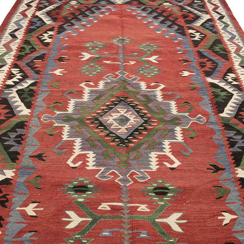 Vintage Oushak Kilim Rug - 5' 5" x 9' 7" (65" x 115") - K0069754