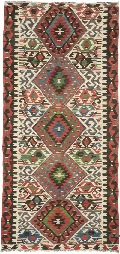 Vintage Oushak Kilim Rug - 5' 5" x 11' 5" (65" x 137")