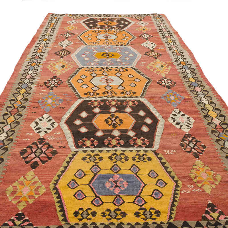 Vintage Kayseri Kilim Rug - 5' 2" x 11' 7" (62" x 139") - K0069767