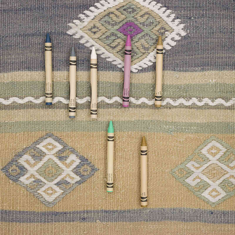 Vintage Turkish Kilim Rug - 6' 4" x 12' 8" (76" x 152") - K0069778