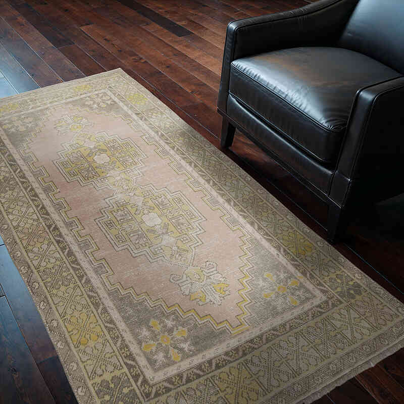 Alfombra Vintage Turca Anudada a Mano - 117 cm x 196 cm - K0069794