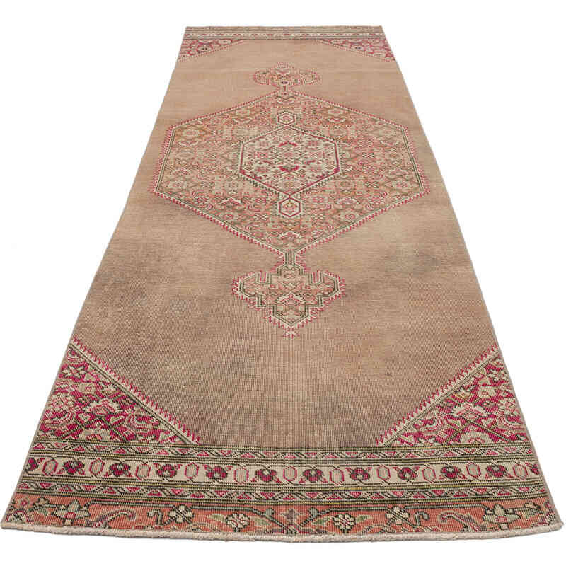 Vintage Turkish Hand-Knotted Runner - 3' 3" x 10' 7" (39" x 127") - K0069796