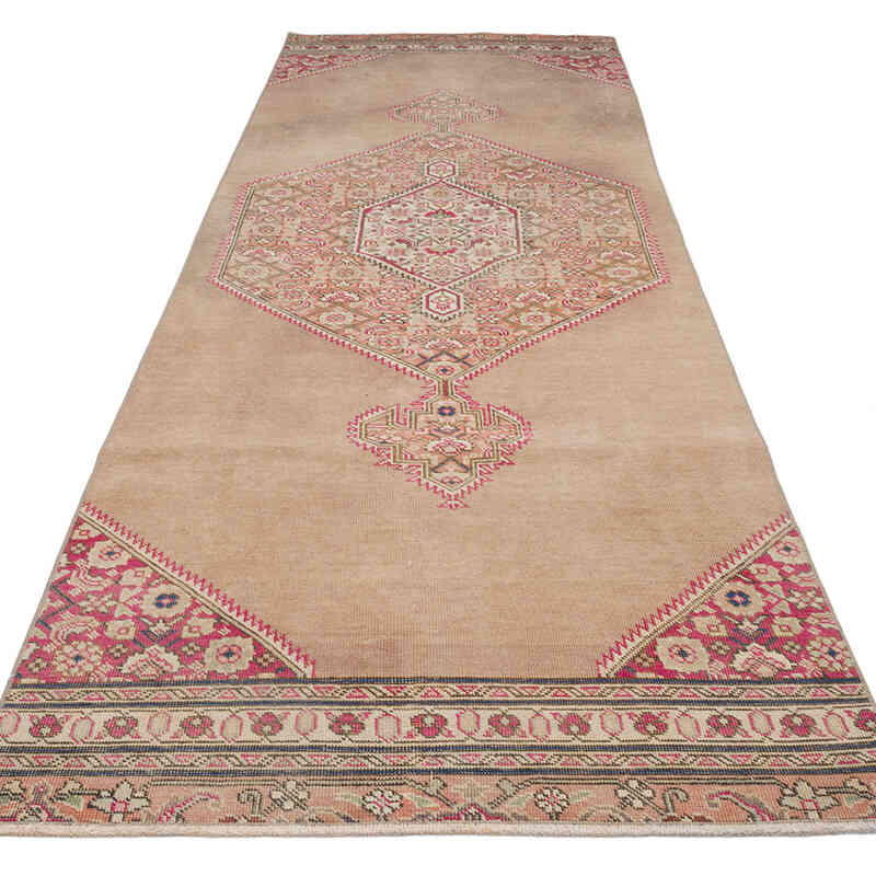 Vintage Turkish Hand-Knotted Runner - 3' 3" x 10' 7" (39" x 127") - K0069796