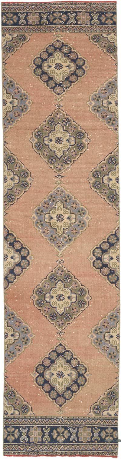 Vintage Turkish Hand-Knotted Runner - 2' 11" x 11' 6" (35" x 138")