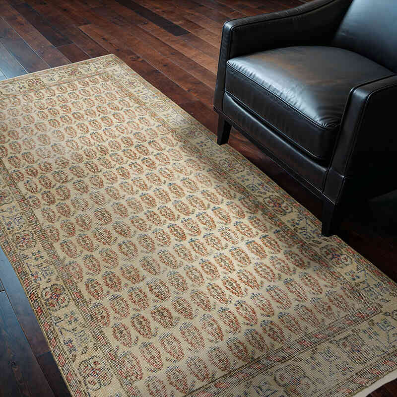 Vintage Turkish Hand-Knotted Rug - 3' 9" x 6' 9" (45" x 81") - K0069817