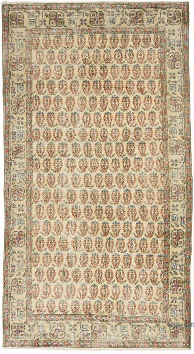 Alfombra Vintage Turca Anudada a Mano - 114 cm x 207 cm