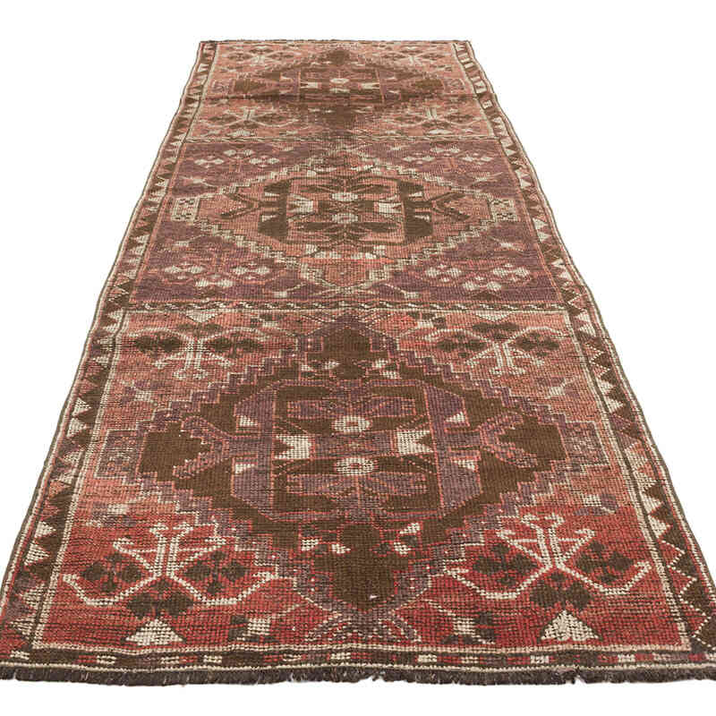 Vintage Turkish Hand-Knotted Runner - 3' 6" x 10' 4" (42" x 124") - K0069819
