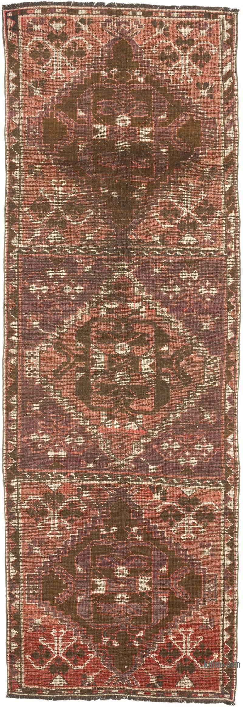 Vintage Turkish Hand-Knotted Runner - 3' 6" x 10' 4" (42" x 124") - K0069819
