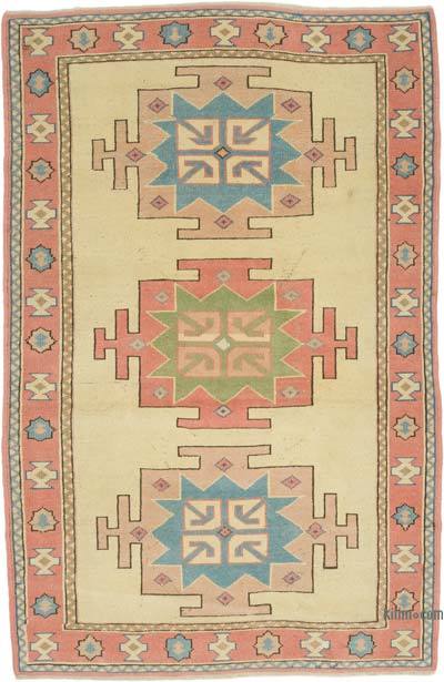 Vintage Turkish Hand-Knotted Rug - 4' 4" x 6' 8" (52" x 80")