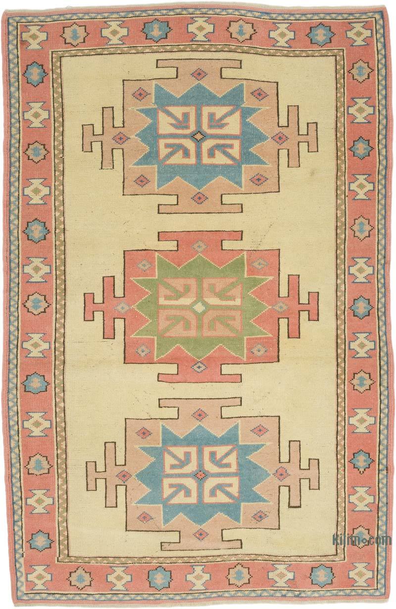 El Dokuma Vintage Halı - 132 cm x 203 cm - K0069820