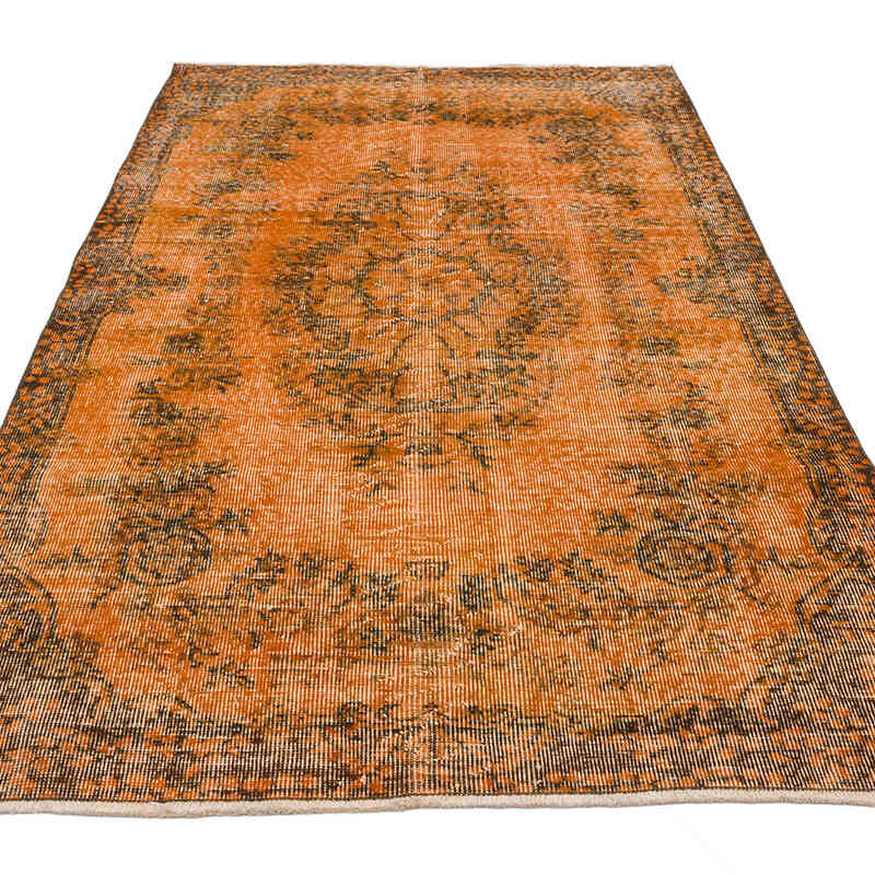 Alfombra Turca Vintage Sobre-teñida - 121 cm x 206 cm - K0069822