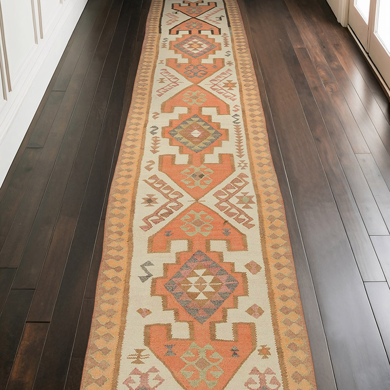 Alfombra Kilim Tribal Vintage - 102 cm x 362 cm - K0069825