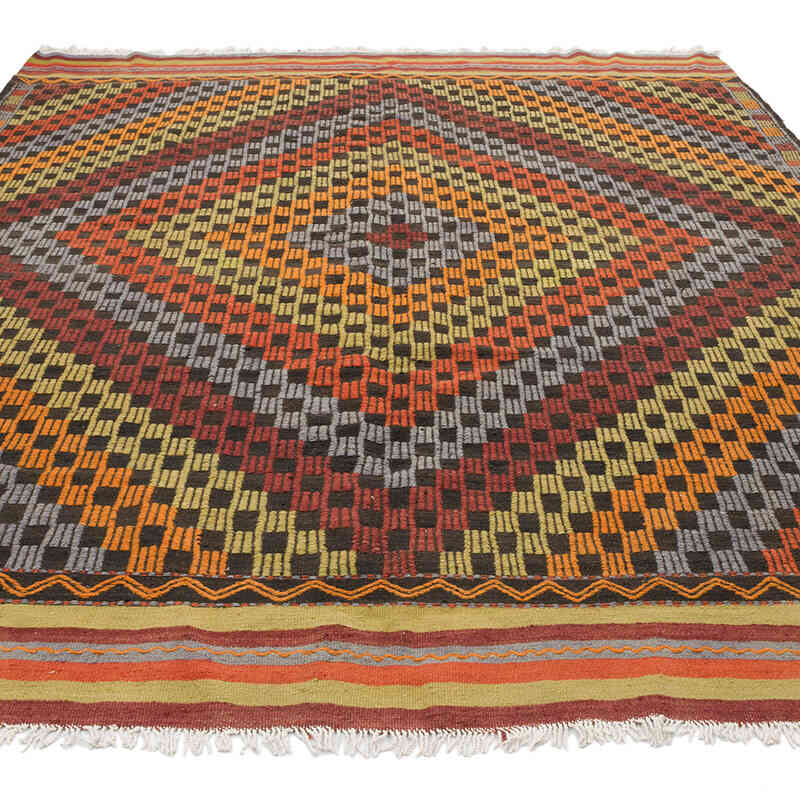 Vintage Anatolian Jijim Rug - 7' 3" x 9' 1" (87" x 109") - K0069827