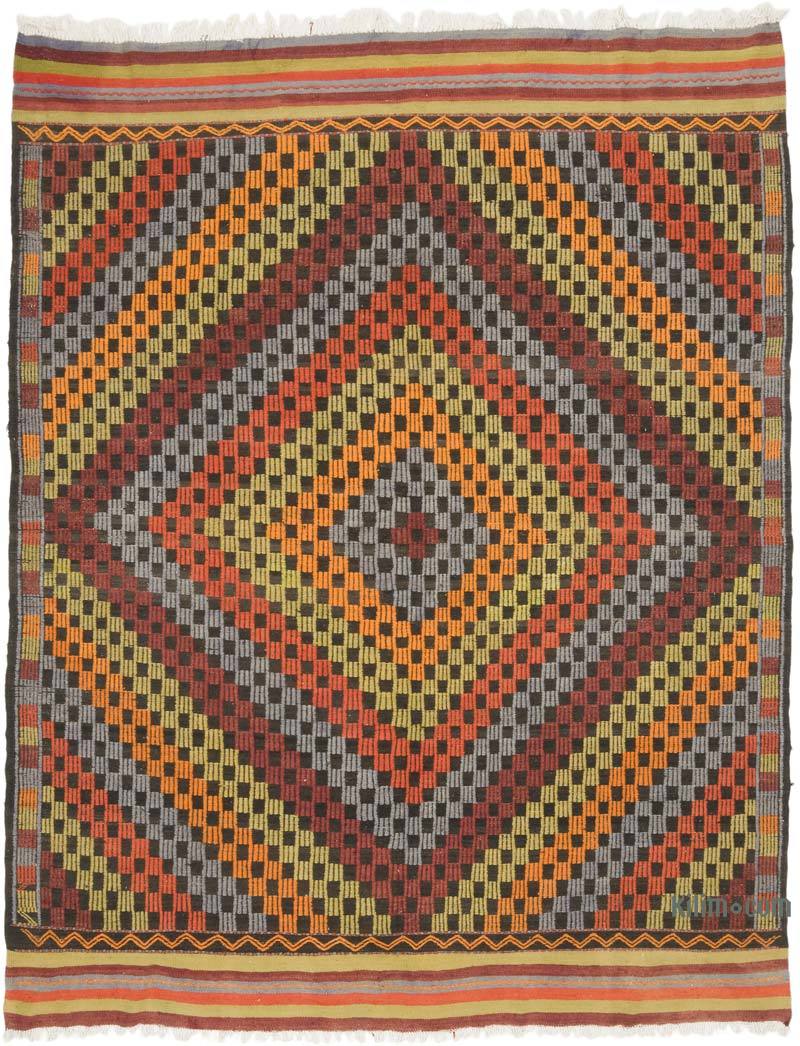 Vintage Anatolian Jijim Rug - 7' 3" x 9' 1" (87" x 109") - K0069827