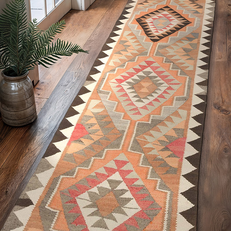 Vintage Anadolu Kilim Yolluk - 95 cm x 327 cm - K0069830