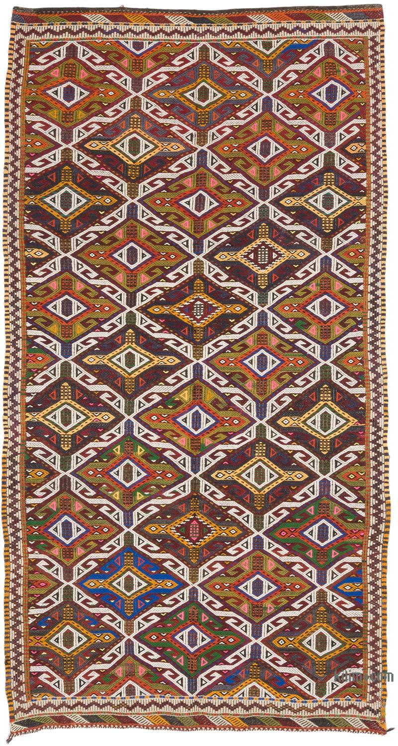 Vintage Anatolian Jijim Rug - 5' 3" x 9' 11" (63" x 119") - K0069835
