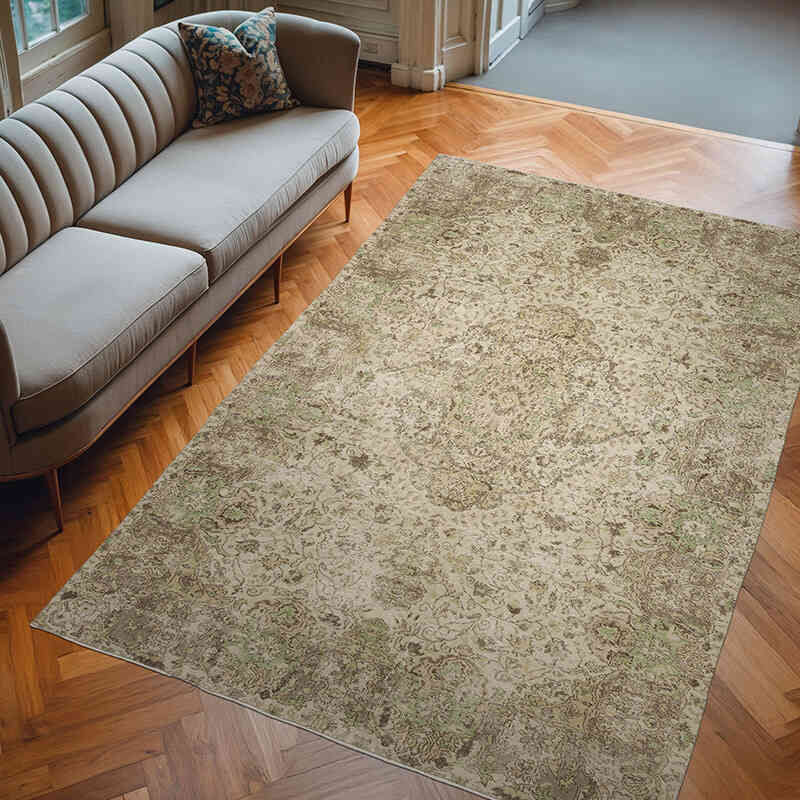 El Dokuma Vintage Halı - 200 cm x 307 cm - K0069855