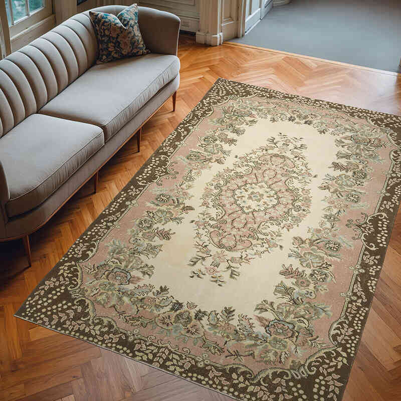 El Dokuma Vintage Halı - 182 cm x 275 cm - K0069863