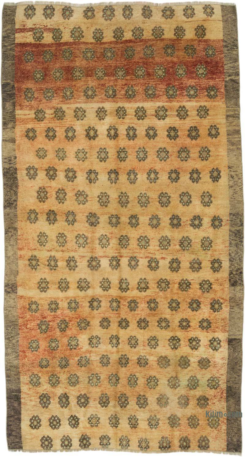 Vintage Turkish Hand-Knotted Rug - 4' 11" x 9' 3" (59" x 111") - K0069865