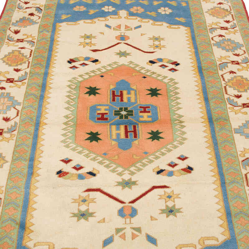 El Dokuma Vintage Halı - 126 cm x 221 cm - K0069870