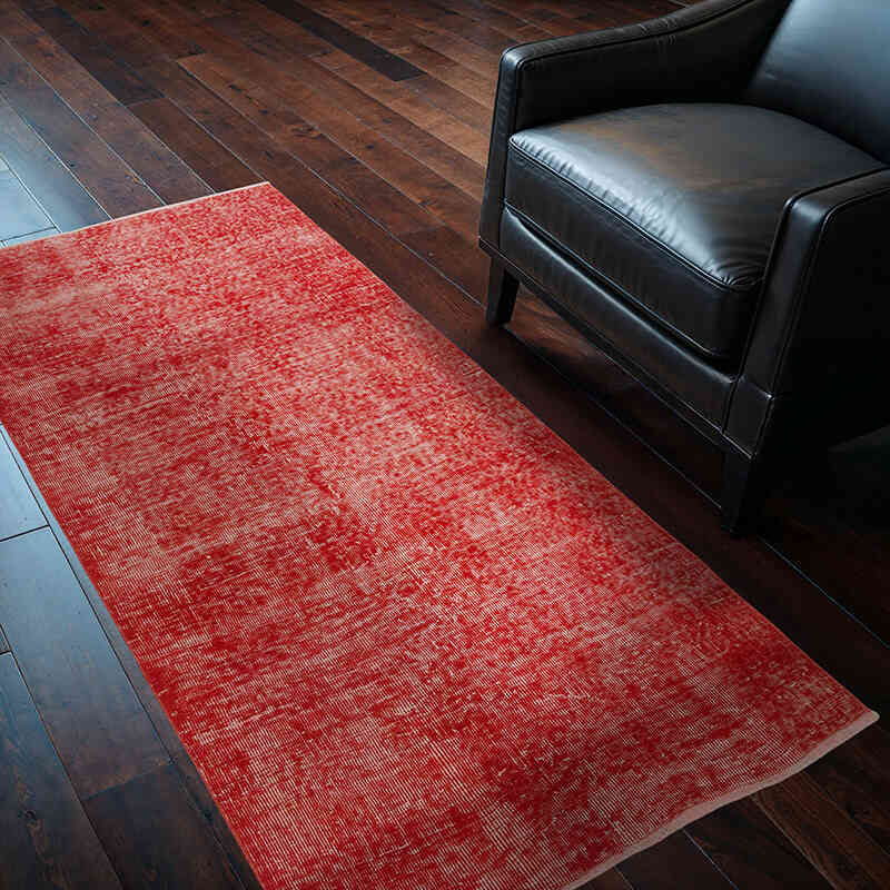Alfombra Turca Vintage Sobre-teñida - 98 cm x 190 cm - K0069873