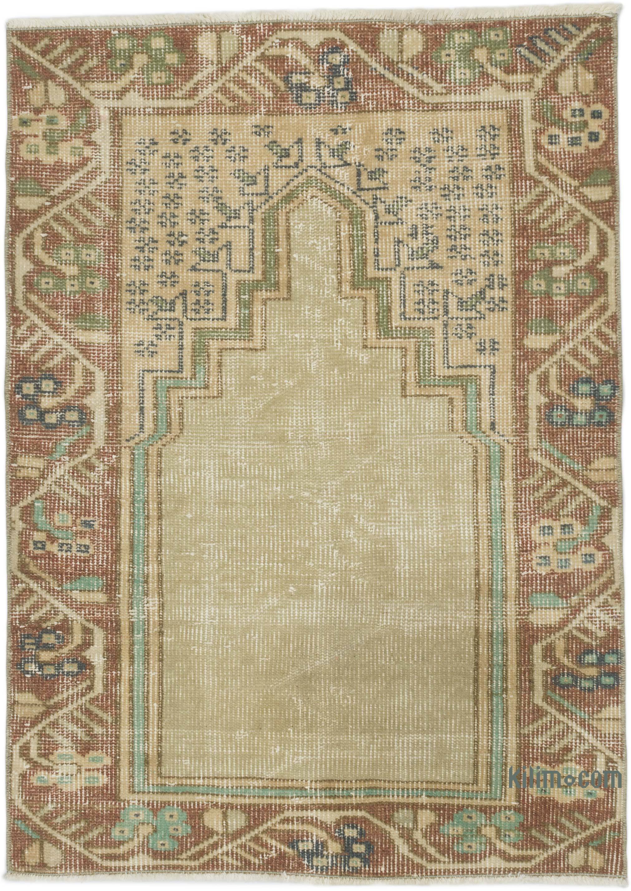 K0069879 Vintage Turkish Hand-Knotted Rug - 2' 4 x 3' 2 (28 x 38)  The  Source for Vintage Rugs, Tribal Kilim Rugs, Wool Turkish Rugs, Overdyed  Persian Rugs, Runner Rugs, Patchwork