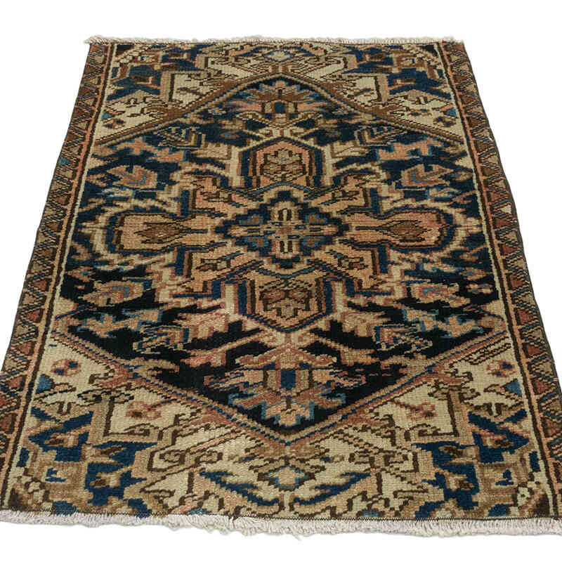 Vintage Turkish Hand-Knotted Rug - 2' 4" x 3' 3" (28" x 39") - K0069882