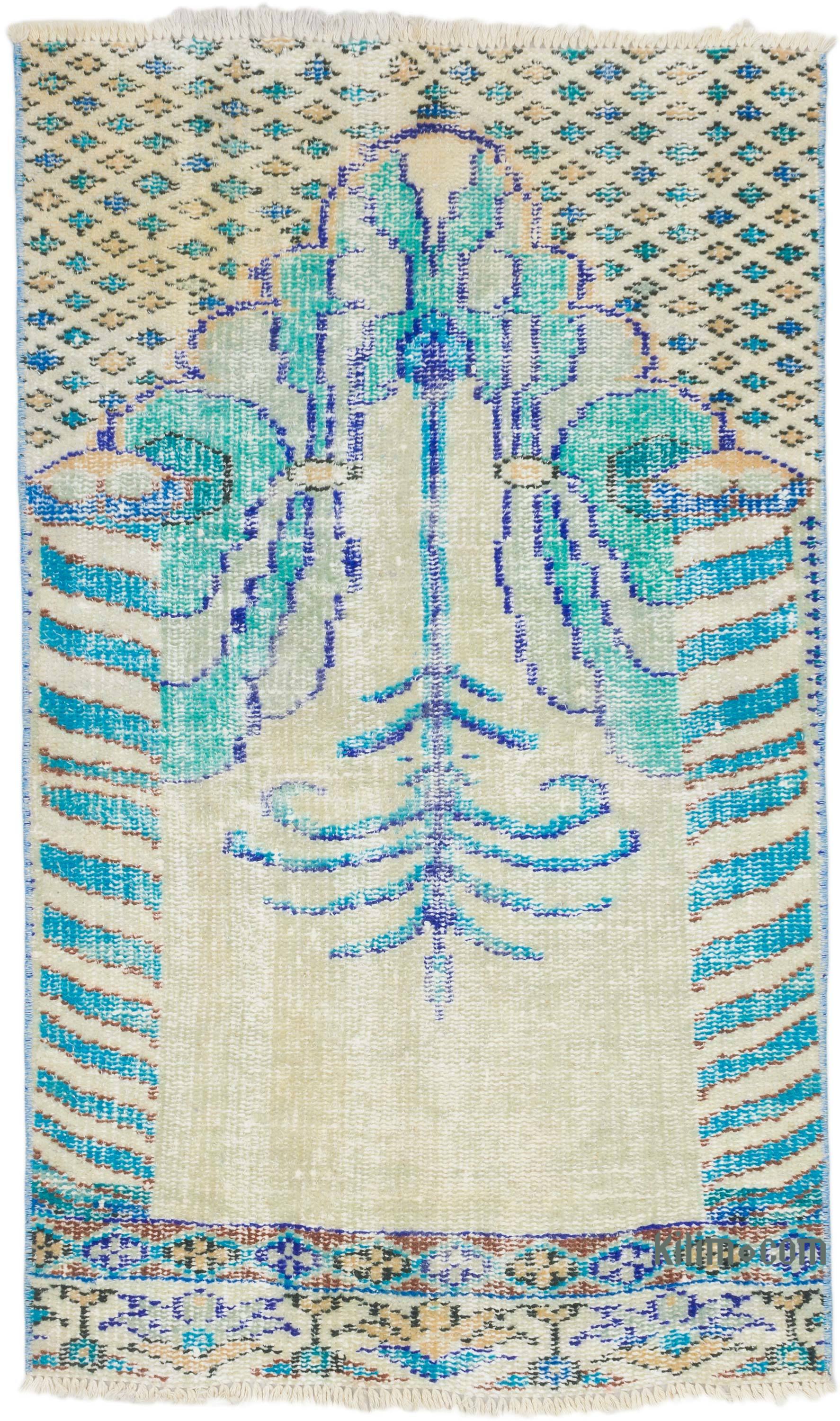 K0052830 Vintage Turkish Hand-Knotted Rug - 2' 4 x 3' 7 (28 x 43)  The  Source for Vintage Rugs, Tribal Kilim Rugs, Wool Turkish Rugs, Overdyed  Persian Rugs, Runner Rugs, Patchwork