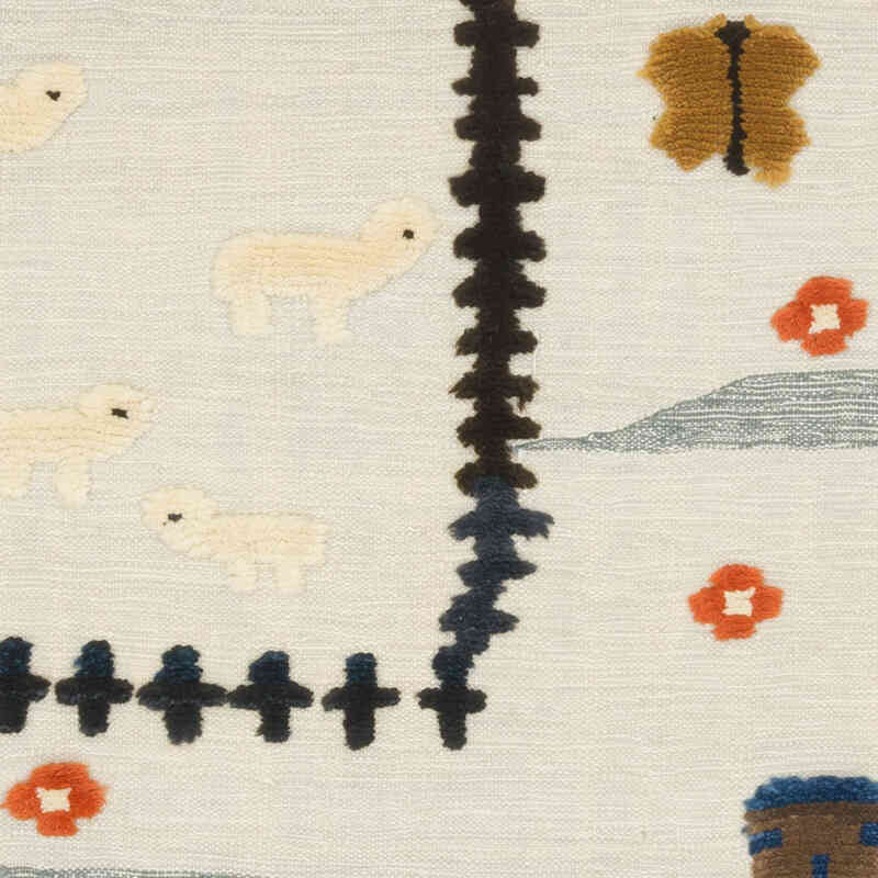 New Handwoven Turkish Kilim Rug - 3' 10" x 6' 6" (46" x 78") - K0070234