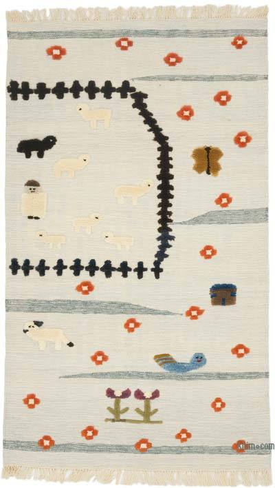 Yeni Kök Boya El Dokuma Kilim - 117 cm x 197 cm
