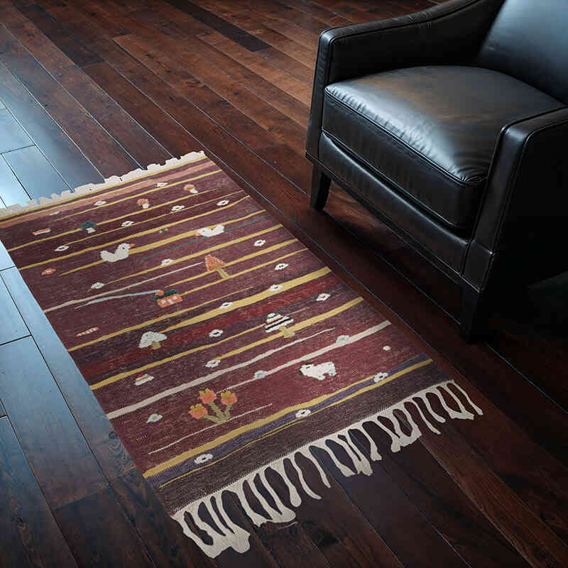 Yeni Kök Boya El Dokuma Kilim - 92 cm x 139 cm - K0070235