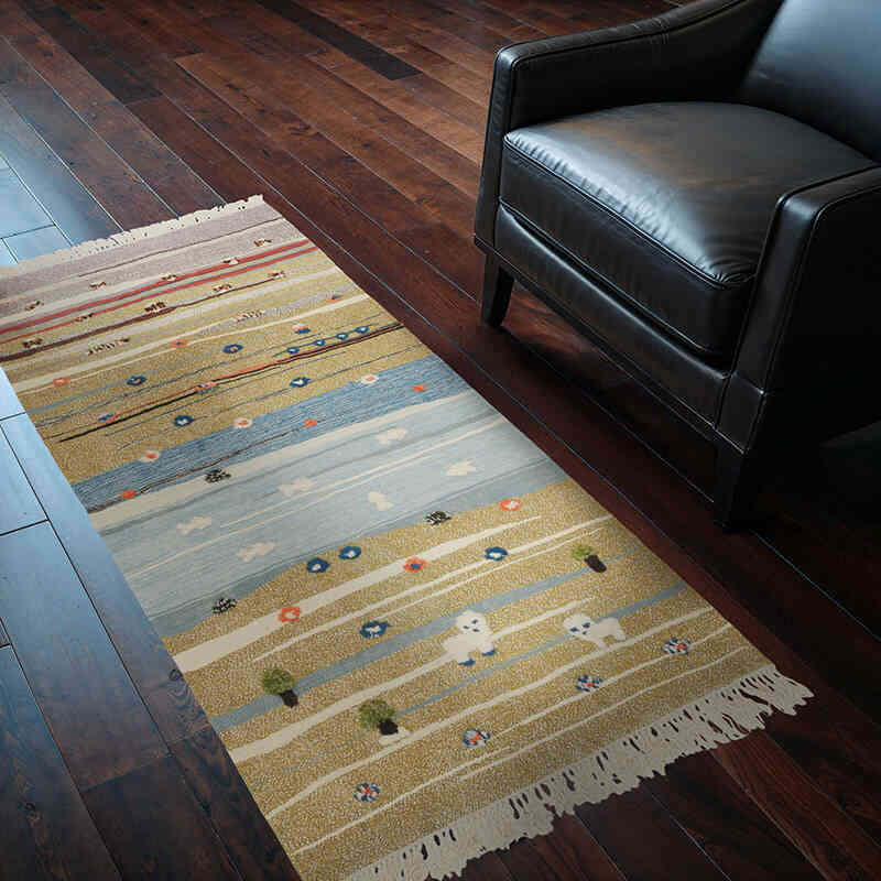 New Handwoven Turkish Kilim Rug - 3' 1" x 5' 6" (37" x 66") - K0070237