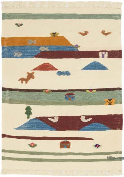 Yeni Kök Boya El Dokuma Kilim - 104 cm x 140 cm
