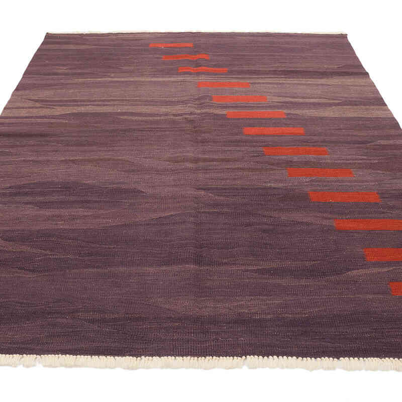 New Handwoven Turkish Kilim Rug - 4' 11" x 6' 7" (59" x 79") - K0070240