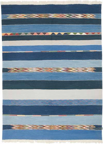 New Handwoven Turkish Kilim Rug - 6' 1" x 8' 3" (73" x 99")