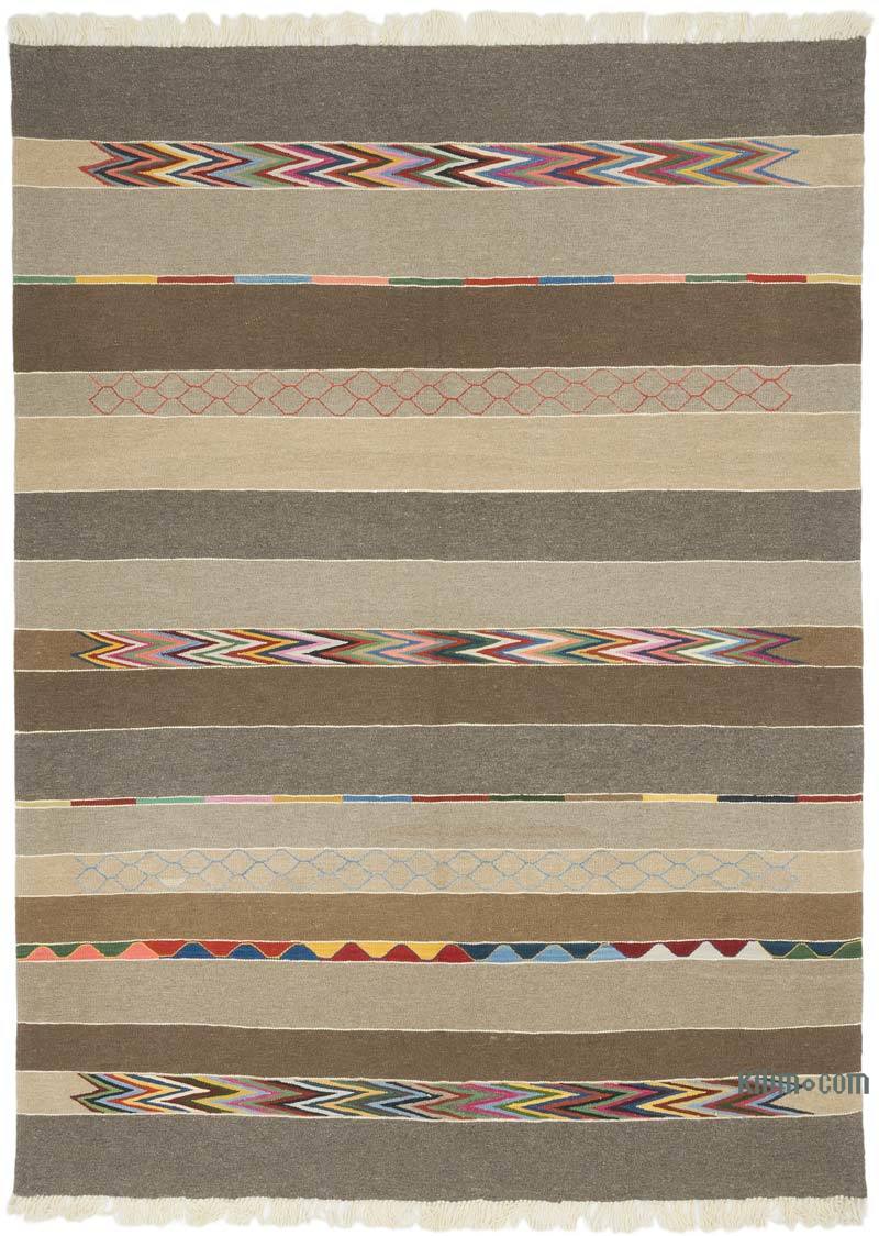 New Handwoven Turkish Kilim Rug - 6'  x 8' 2" (72" x 98") - K0070247