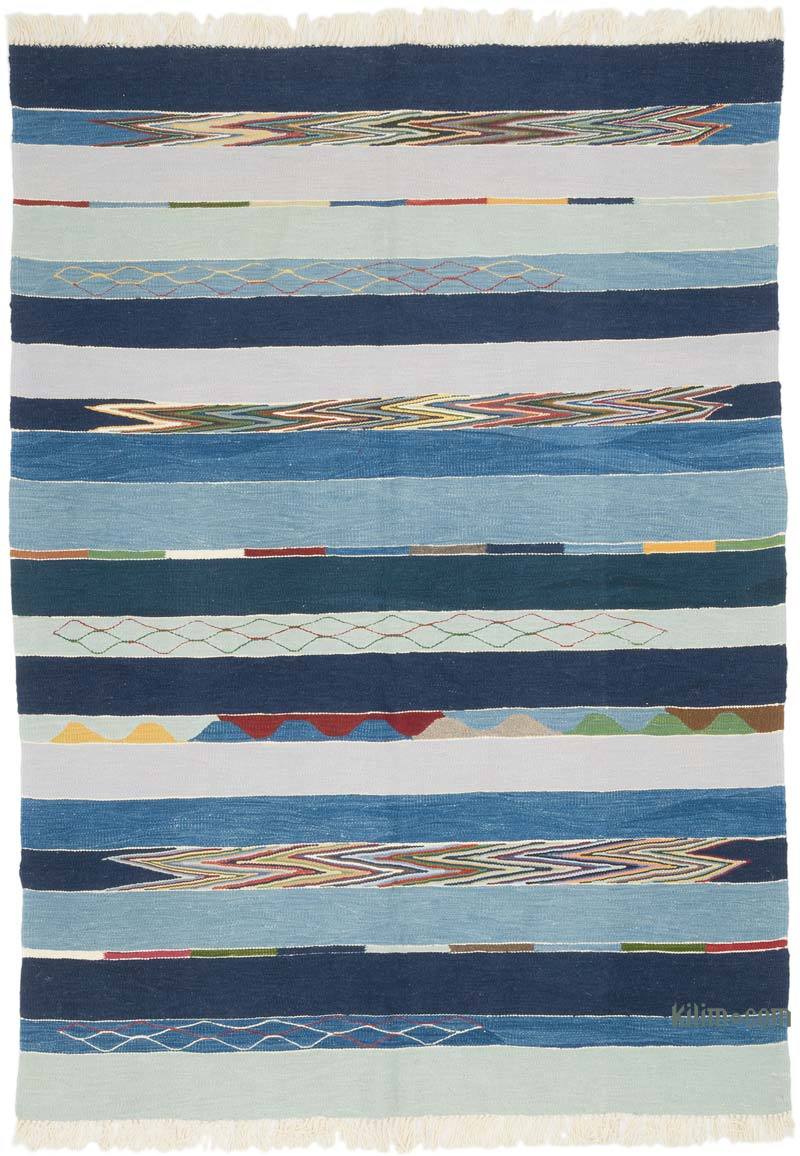 New Handwoven Turkish Kilim Rug - 5' 4" x 7' 5" (64" x 89") - K0070249