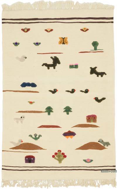 Yeni Kök Boya El Dokuma Kilim - 104 cm x 154 cm